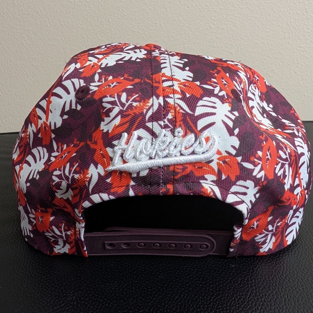 Virginia Tech Hokies Snapback Hat Zephyr‎ Floral Tropical Print VT Logo Cap - Picture 4 of 8